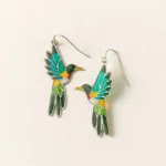 Stained Glass Hummingbird Earrings 2