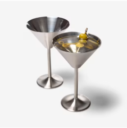 Stainless Steel Martini Glasses