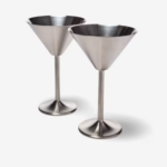 Stainless Steel S2 Martini Glasses