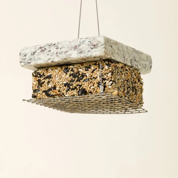 Stone Double Decker Bird Feeder 2
