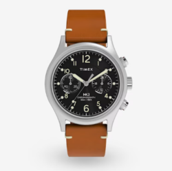 Timex Mk1 Chronograph 40mm Leather Strap Watch