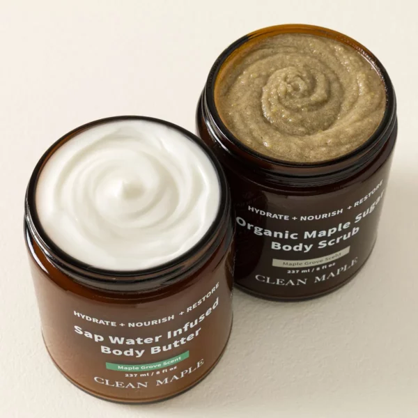 Vermont Maple Infused Body Butter & Body Scrub 1