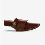 Warden Damascus Steel Stacked Leather Knife 1