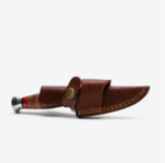 Warden Damascus Steel Stacked Leather Knife 3