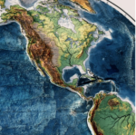 World Map 1917 Shaded Relief Map 1