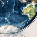 World Map 1917 Shaded Relief Map 4