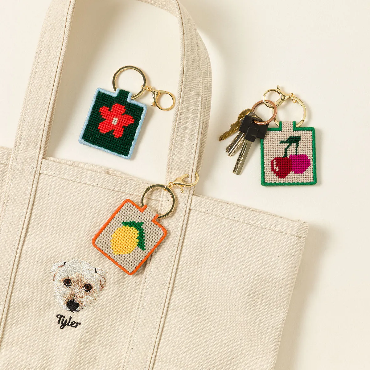Beginners Needlepoint Keychain Kit Beginners Needlepoint Keychain Kit