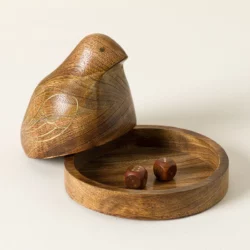 Bird In Hand Wooden Dice Shaker Cup