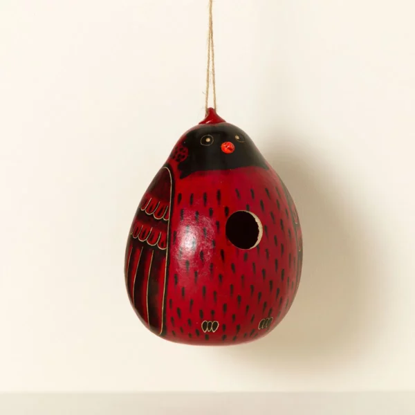 Cardinal Gourd Birdhouse 2