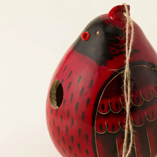 Cardinal Gourd Birdhouse 4