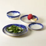 Ceramic Blue Drip Dinnerware