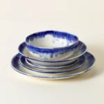 Ceramic Blue Drip Dinnerware 2