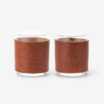 Codex Leather-wrapped Rocks Glasses – Set Of 2 (3)