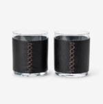 Codex Leather-wrapped Rocks Glasses – Set Of 2 (5)
