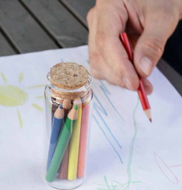 Color Pencil In Glass Jar 1