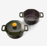 Enameled 18 Oz Cast Iron Dutch Ovens Sets (5)