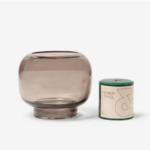 Glass Candle Holder With Pillar Candle (3)