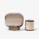 Glass Candle Holder With Pillar Candle (4)