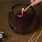 Glass Candle Holder With Pillar Candle (8)