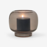 Glass Candle Holder With Pillar Candle (9)