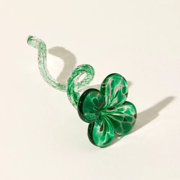 Glass Good Luck Clover 2