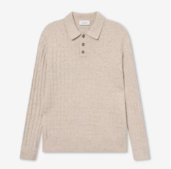 Gustav Squared Structure Polo Knit