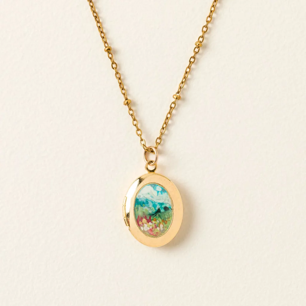Hand-painted Landscape Locket
