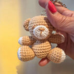 Handmade Crochet Teddy Bear Keychain 1