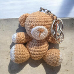 Handmade Crochet Teddy Bear Keychain