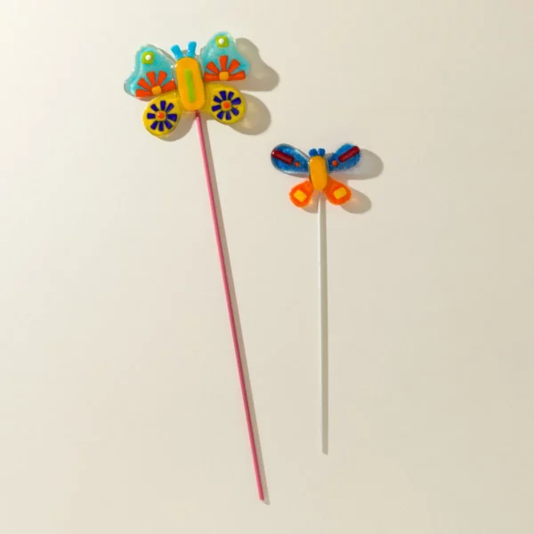 Handmade Glass Garden Stakes - Butterfly 2