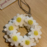 Handmade Hanging Mini Felt Daisy Wreath