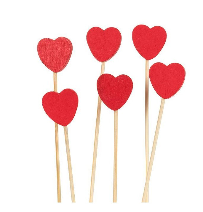Heart Party Picks, Box Of 100 Heart Party Picks, Box Of 100