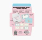 Hello Kitty Classic Pink Mini Note Cards With Stickers 1