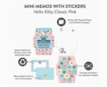 Hello Kitty Classic Pink Mini Note Cards With Stickers 3