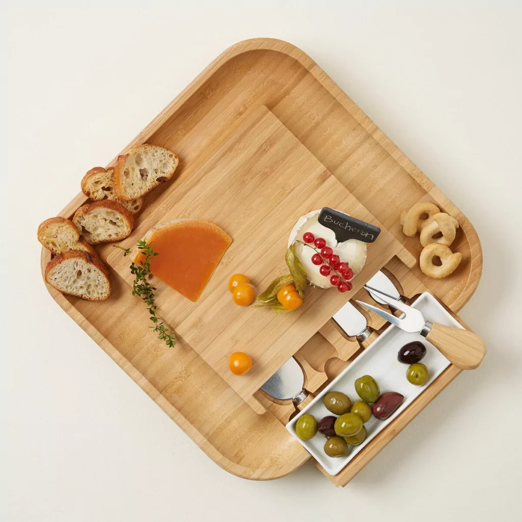 Hidden Compartment Cheese Board Wknives