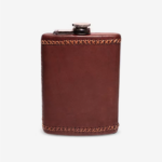 Leather Wrapped 8oz Flask (1)