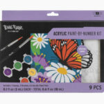 Mini Acrylic Paint-by-number Butterfly Floral
