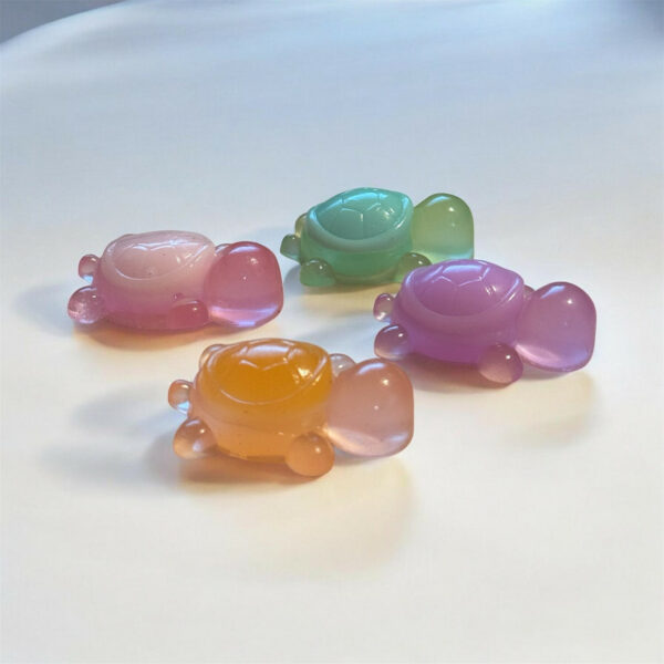 Multi-color Mini Squishy Turtles, Pack Of 4 1