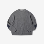 Patch Round Pullover Knit