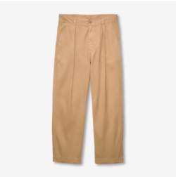 Pleated Khaki Casual Hemp Pant