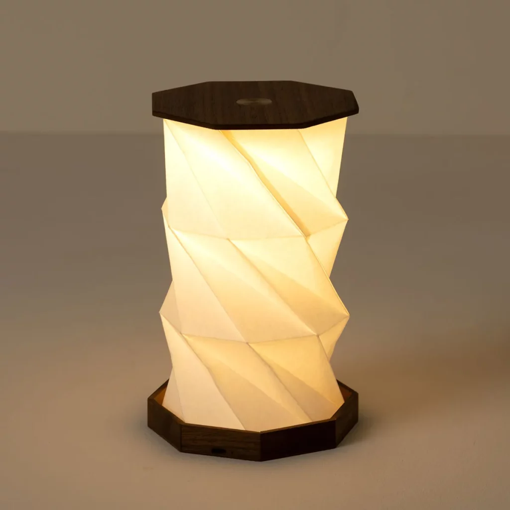 Portable Walnut Folding Lantern