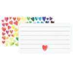 Rainbow Heart Mini Note Cards 1