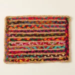 Repurposed Sari Woven Placemats - Set Of 2 4