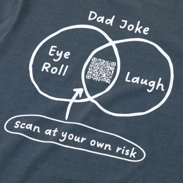 Scan At Your Own Risk Dad Joke Qr Tee 1
