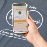Scan At Your Own Risk Dad Joke Qr Tee 2