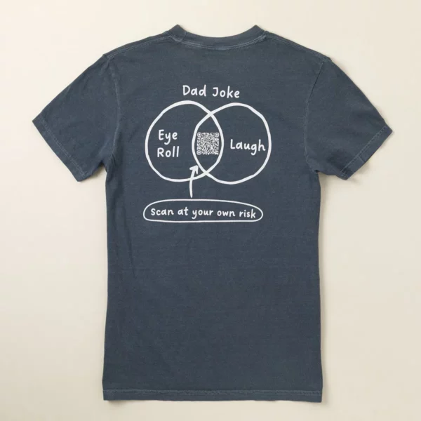 Scan At Your Own Risk Dad Joke Qr Tee 4