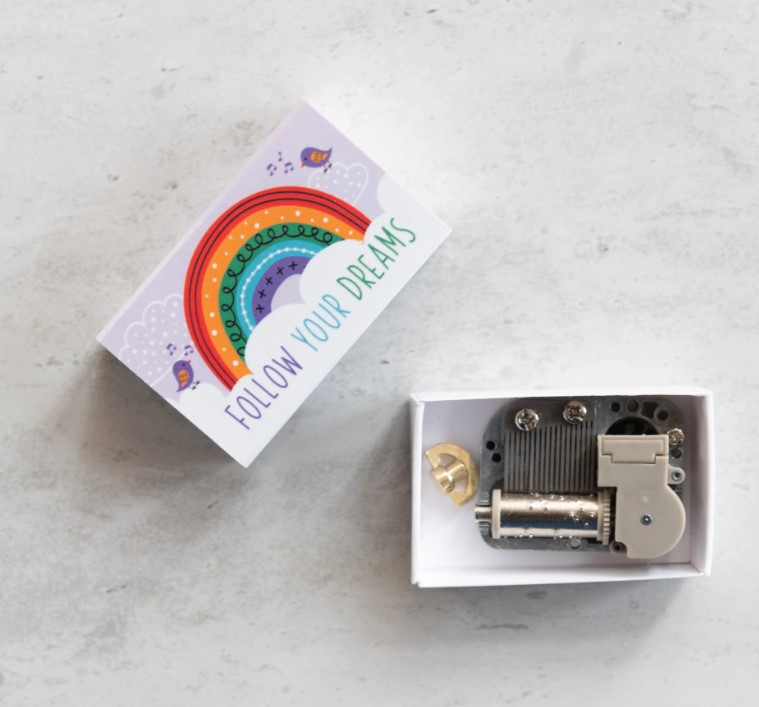Somewhere Over The Rainbow Music Box Matchbox