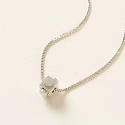 Sterling Silver Brick Necklace