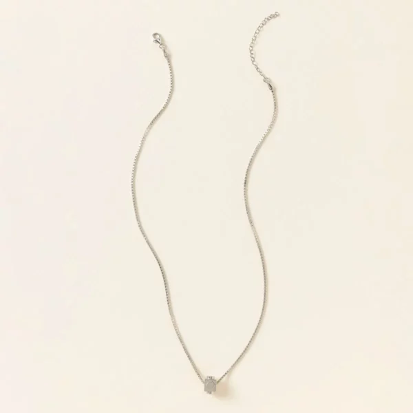 Sterling Silver Brick Necklace 3