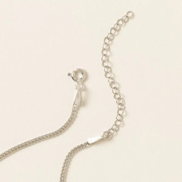 Sterling Silver Brick Plate Necklace 3
